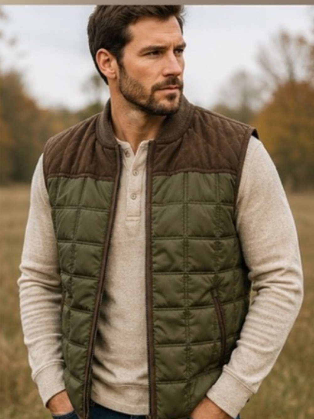 Outdoor Life Men’s Quilted Utility Vest – Size Large